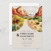 Einladung zum Hochzeitsfeiern im ZION Nationalpark (Vorne/Hinten)