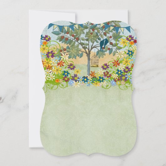 Einladung zum Hochzeitsfeiern in bezauberndem Wald (Rückseite)