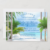 Einladung zum Hochzeitsfeiern in der tropischen Ho (Vorderseite)