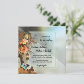 Einladung zum Hochzeitsfeiern in einem faszinieren (Stehend Vorderseite)