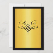 Einladung zum Hochzeitsfeiern in Gold (Rückseite)