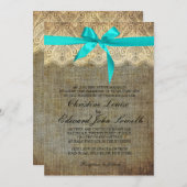 Einladung zum Hochzeitsfeiern in Light Blue Bow un (Vorne/Hinten)