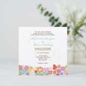Einladung zum Hochzeitsfeiern in Monogram Spring (Stehend Vorderseite)