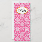 Einladung zum Hochzeitsfeiern in Rosa und Orange D (Rückseite)