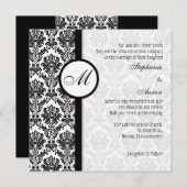Einladung zum Hochzeitsfeiern in Schwarz-Weiß-Dama (Vorne/Hinten)
