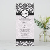 Einladung zum Hochzeitsfeiern in Schwarz-Weiß-Dama (Stehend Vorderseite)