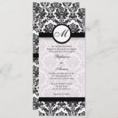 Einladung zum Hochzeitsfeiern in Schwarz-Weiß-Dama (Vorne/Hinten)