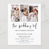 Einladung zum Hochzeitsfeiern in Schwarz-Weiß-Foto (Vorderseite)