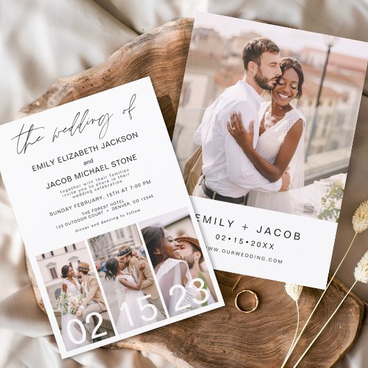 Einladung zum Hochzeitsfeiern in Schwarz-Weiß-Foto