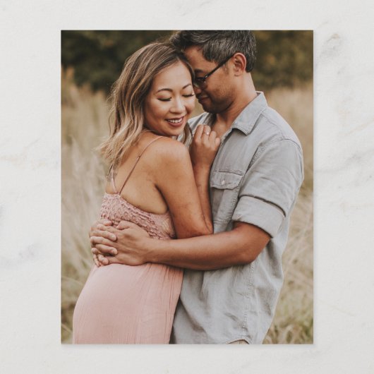 Einladung zum Hochzeitsfeiern in Schwarz-Weiß-Foto Flyer (Hinten)