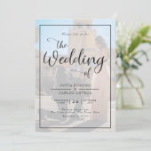 Einladung zum Hochzeitsfeiern in Skript-Foto (Stehend Vorderseite)