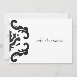 Einladung zum Hochzeitsfeiern in stilvollen Schwar