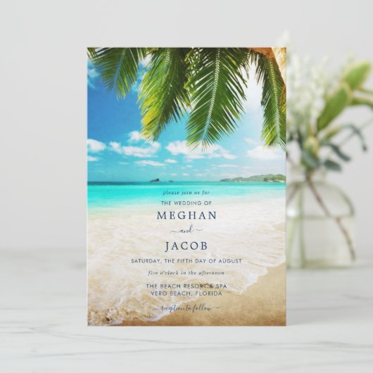 Einladung zum Hochzeitsfeiern in Tropical Island (Stehend Vorderseite)