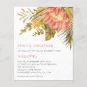 Einladung zum Hochzeitsfeiern in tropischen Blätte (Vorderseite)