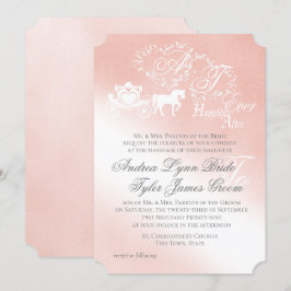 Einladung zum Hochzeitsfeiern in zauberhaftem Rosa