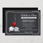 Einladung zum Hochzeitsfeiern - Küssen von Fisch (Vorne/Hinten)