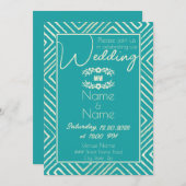 Einladung zum Hochzeitsfeiern mit afrikanischem Cy (Vorne/Hinten)