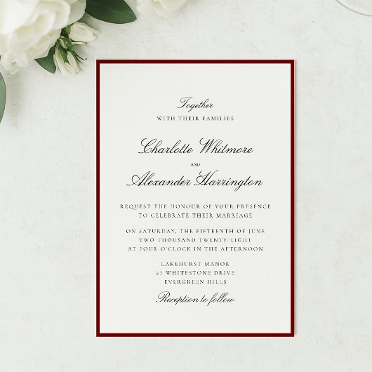 Einladung zum Hochzeitsfeiern mit altem Geld