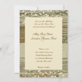 Einladung zum Hochzeitsfeiern mit alten Holzflüsse (Vorderseite)