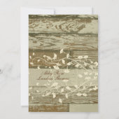 Einladung zum Hochzeitsfeiern mit alten Holzflüsse (Rückseite)