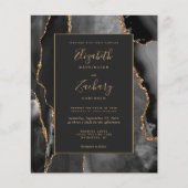 Einladung zum Hochzeitsfeiern mit Black Gold Agate (Vorderseite)