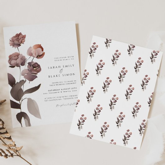 Einladung zum Hochzeitsfeiern mit Blumenbeeren