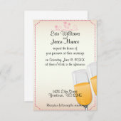 Einladung zum Hochzeitsfeiern mit Champagner (Vorne/Hinten)