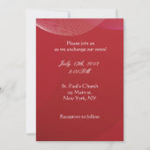 Einladung zum Hochzeitsfeiern mit Champagnerherz (Rückseite)