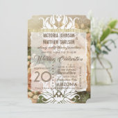 Einladung zum Hochzeitsfeiern mit dem Pink Rose Go (Stehend Vorderseite)