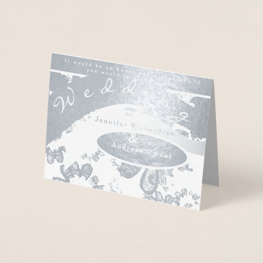 Einladung zum Hochzeitsfeiern mit eigenem Blk&Wht. (Vorderseite)