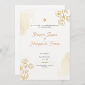 Einladung zum Hochzeitsfeiern mit eigener Marke (Vorne/Hinten)