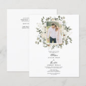 Einladung zum Hochzeitsfeiern mit floralem Foto (Vorne/Hinten)