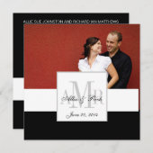 Einladung zum Hochzeitsfeiern mit Foto (Vorne/Hinten)