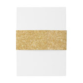 Einladung zum Hochzeitsfeiern mit gedrucktem Gold- Einladungsbanderole (Rückseitenbeispiel)