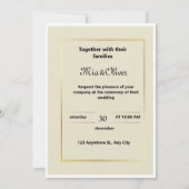 Einladung zum Hochzeitsfeiern mit Gold an der Gren (Vorderseite)