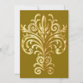 Einladung zum Hochzeitsfeiern mit Gold Wappen (Rückseite)