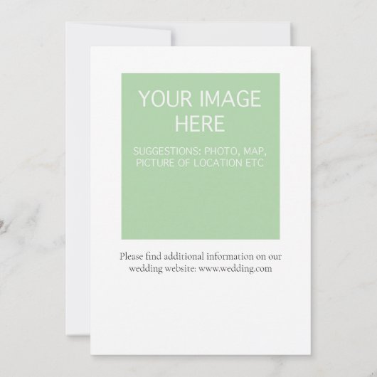 Einladung zum Hochzeitsfeiern mit handgemalten Son (Rückseite)