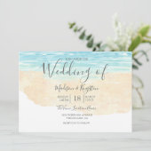 Einladung zum Hochzeitsfeiern mit handgemalten Was (Stehend Vorderseite)