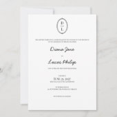 Einladung zum Hochzeitsfeiern mit klassischem Chic (Vorderseite)