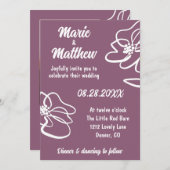 Einladung zum Hochzeitsfeiern mit klassischem Foto (Vorne/Hinten)