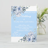 Einladung zum Hochzeitsfeiern mit klassischer Flor (Stehend Vorderseite)
