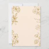 Einladung zum Hochzeitsfeiern mit klassischer Flor (Rückseite)