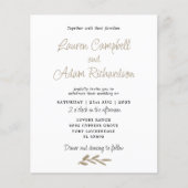 Einladung zum Hochzeitsfeiern mit kleinem Budget (Vorderseite)