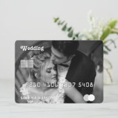 Einladung zum Hochzeitsfeiern mit Kreditkarte Foto (Stehend Vorderseite)