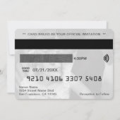 Einladung zum Hochzeitsfeiern mit Kreditkarte Foto (Rückseite)