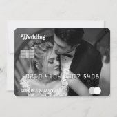 Einladung zum Hochzeitsfeiern mit Kreditkarte Foto (Vorderseite)