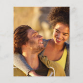 Einladung zum Hochzeitsfeiern mit lila Foto (Rückseite)