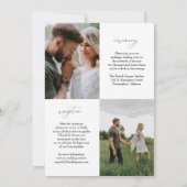 Einladung zum Hochzeitsfeiern mit mehreren Fotos (Rückseite)