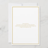 Einladung zum Hochzeitsfeiern mit Mindestgold-Kreu (Rückseite)