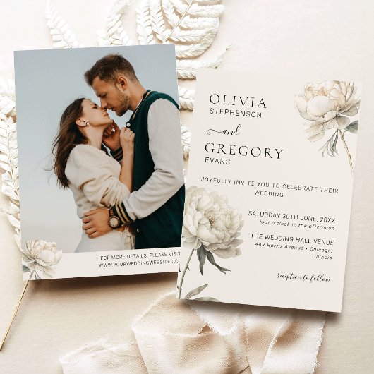 Einladung zum Hochzeitsfeiern mit Minimalistischem